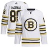 Boston Bruins Hockeydrakt 100th Anniversary David Pastrnak 2023-24 Hvit Adidas Authentic - Herre